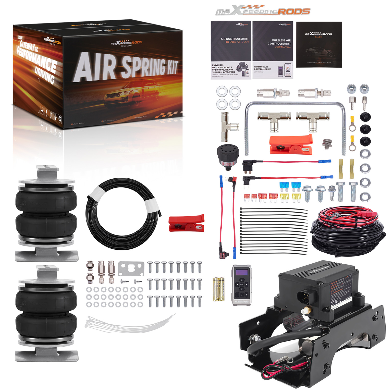 Air Suspension Bag Kit + Wireless Controller for Toyota Landcruiser 78 79 Series