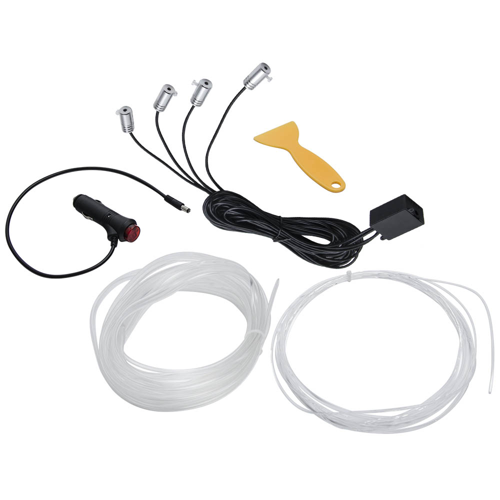 RGB Multi-color Car Interior LED Light Strip Kit 1.5W RGB DC 12V 4M Universal