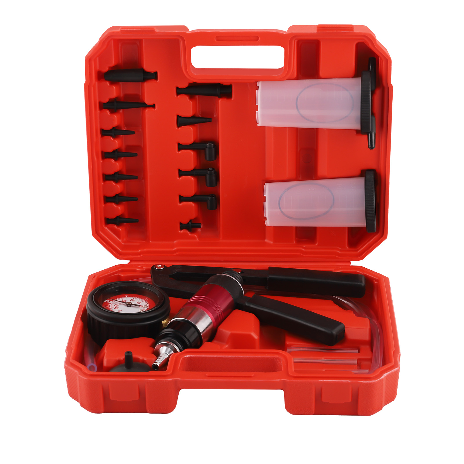 Hand Held Vacuum Pressure Pump Tester Brake Fluid Bleeder Bleeding Adaptors Tool