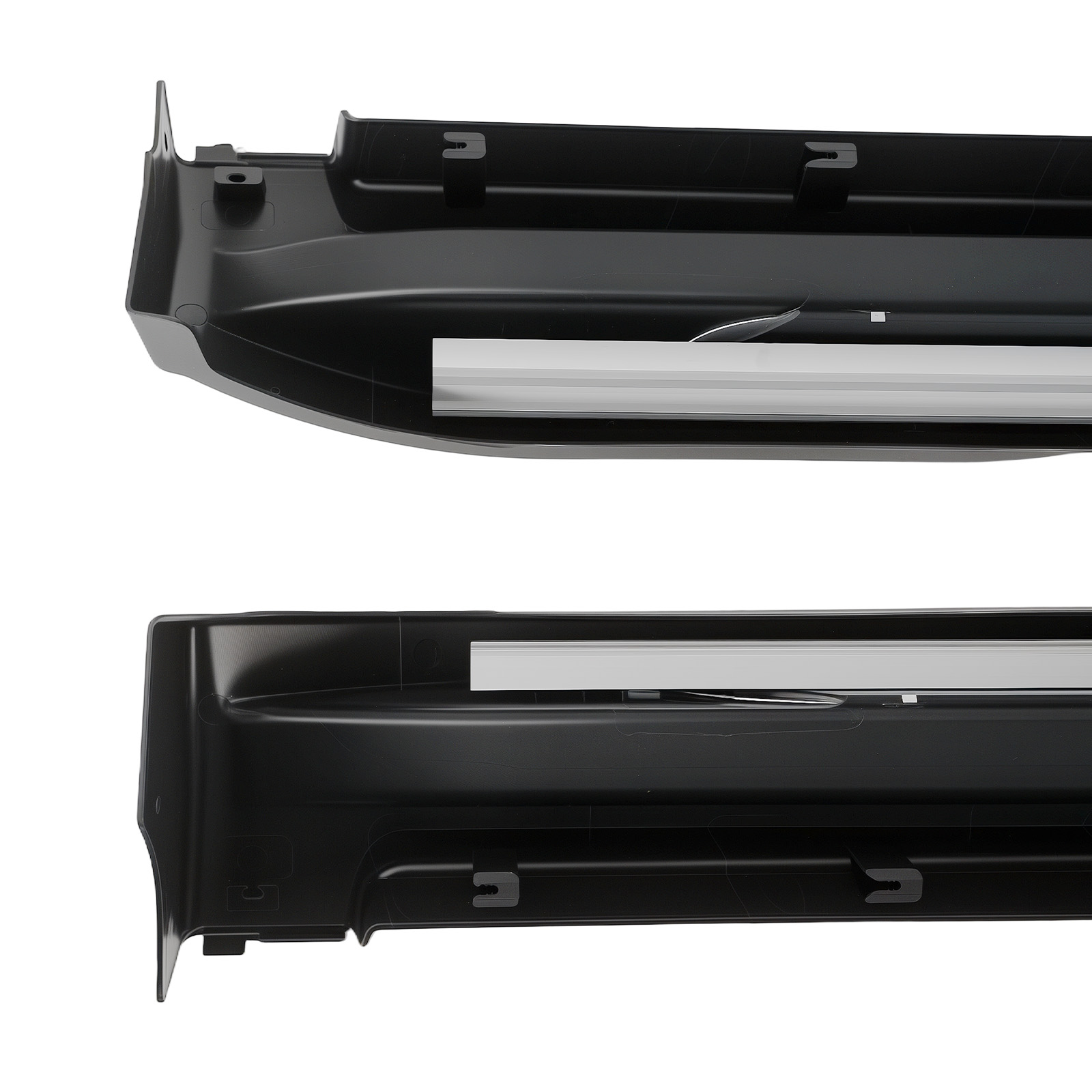 Aluminium Side Running Boards for Nissan X-Trail T32 14-20 Black Non-Slip Pair