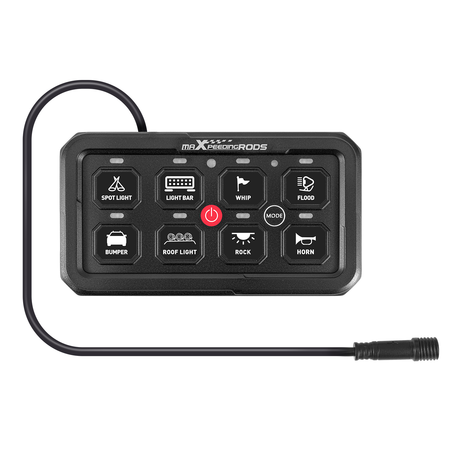 8 Gang LED Switch Panel For Universal Truck SUV Boat Touch Control 4 Modes 60A