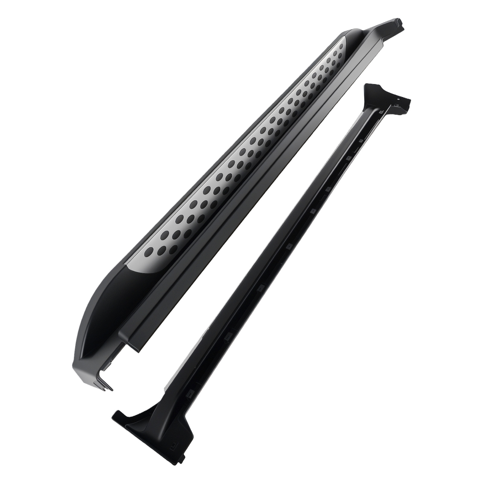 Aluminium Side Running Boards for Nissan X-Trail T32 14-20 Black Non-Slip Pair