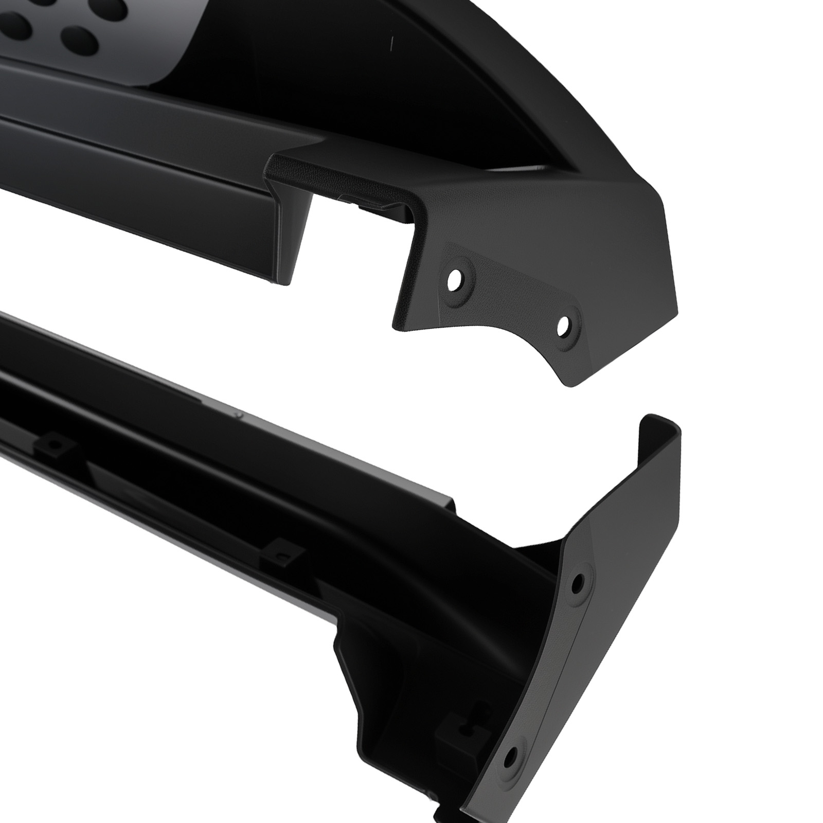 Aluminium Side Running Boards for Nissan X-Trail T32 14-20 Black Non-Slip Pair