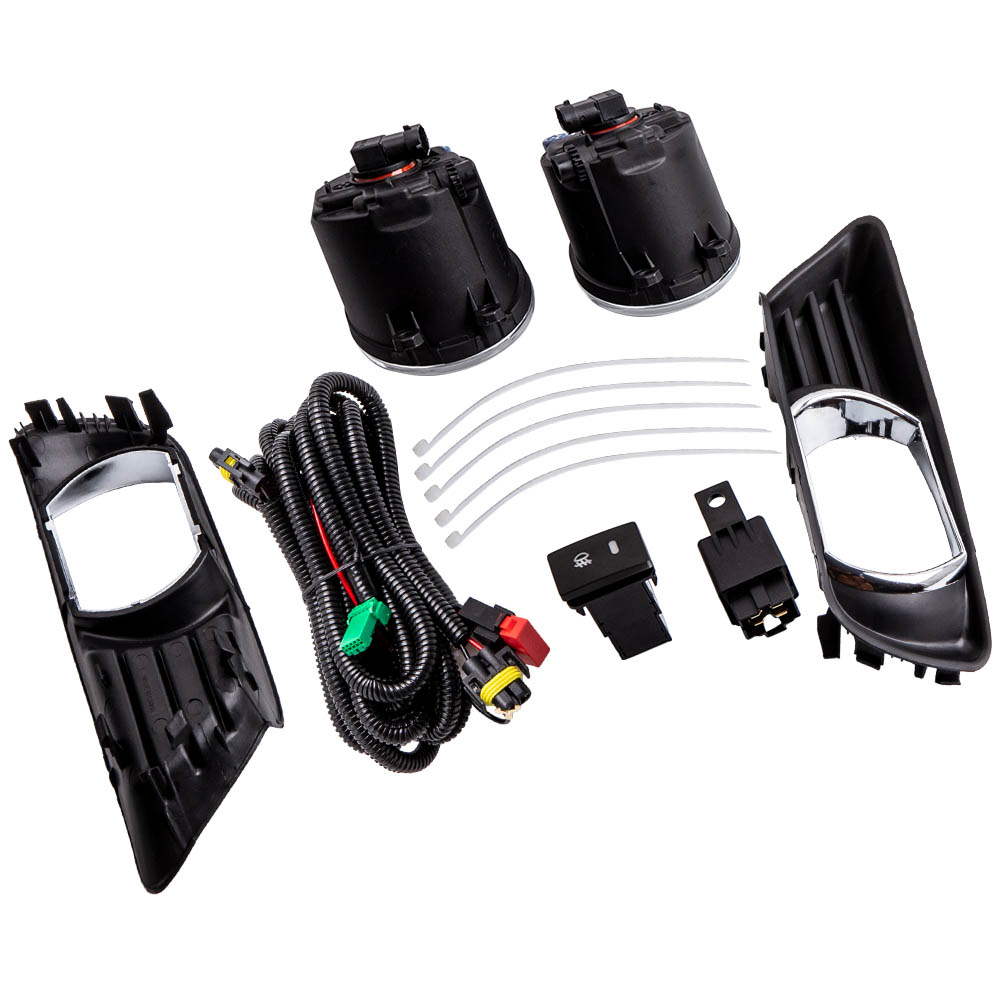 Front Bumper Fog Lights Kit for Toyota Camry 07-09 8121006071 Black Housing Pair