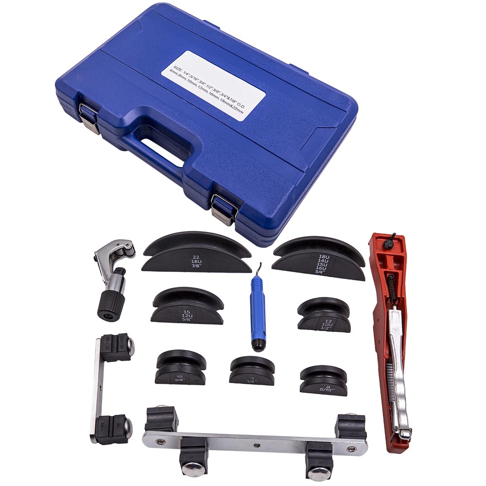 HVAC Refrigeration Ratchet Tube Pipe Bending Heads Cutter Tool Kit
