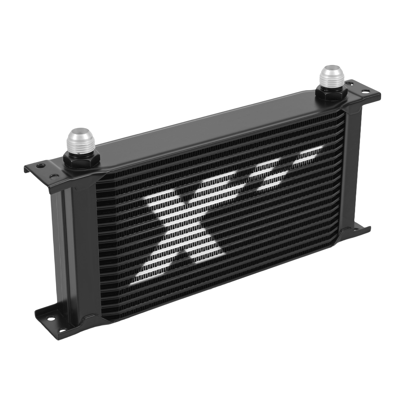 19 Row Engine Oil Cooler Universal AN10 Kit Transmission Black Mount System