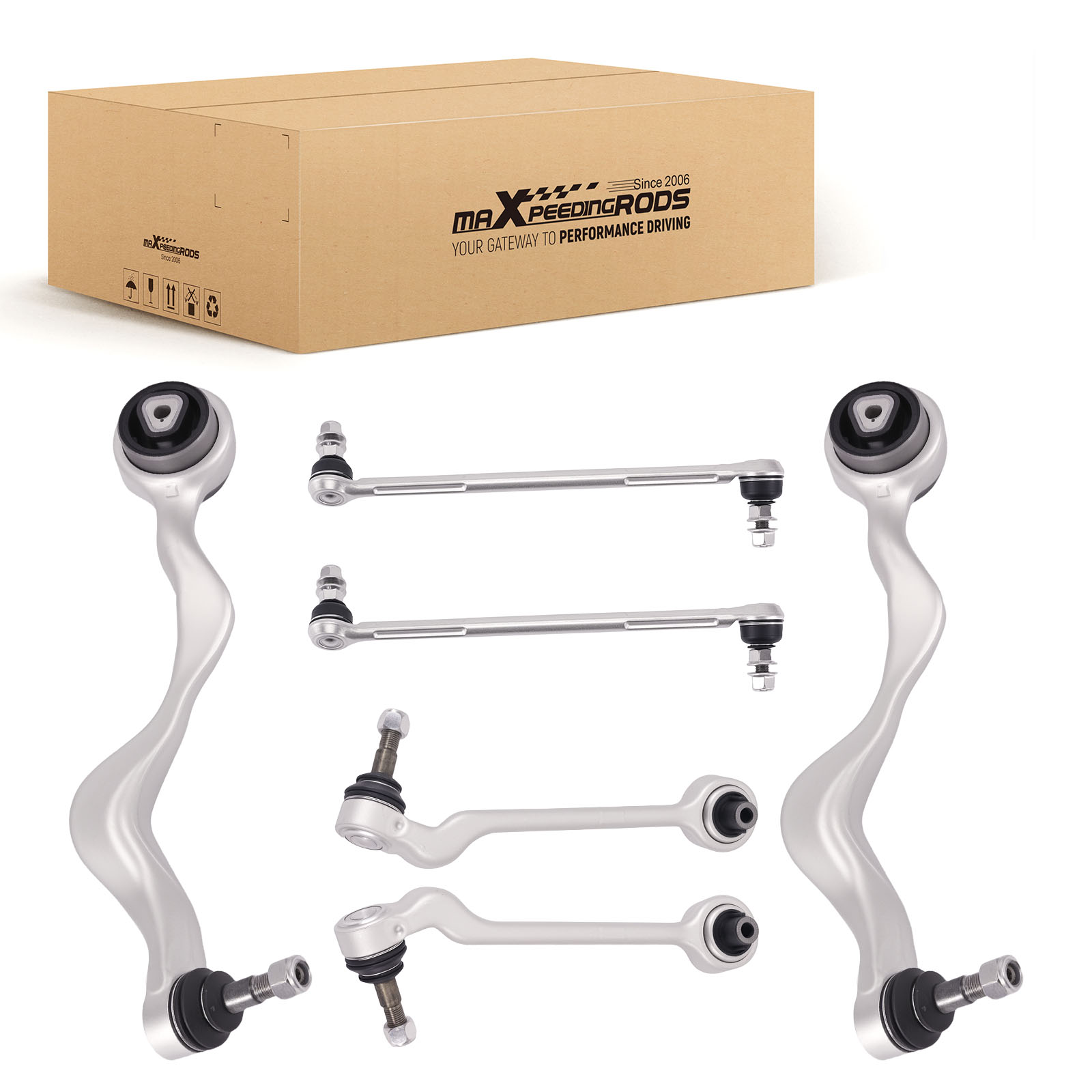 6Pcs Front Suspension Wishbone Control Arms