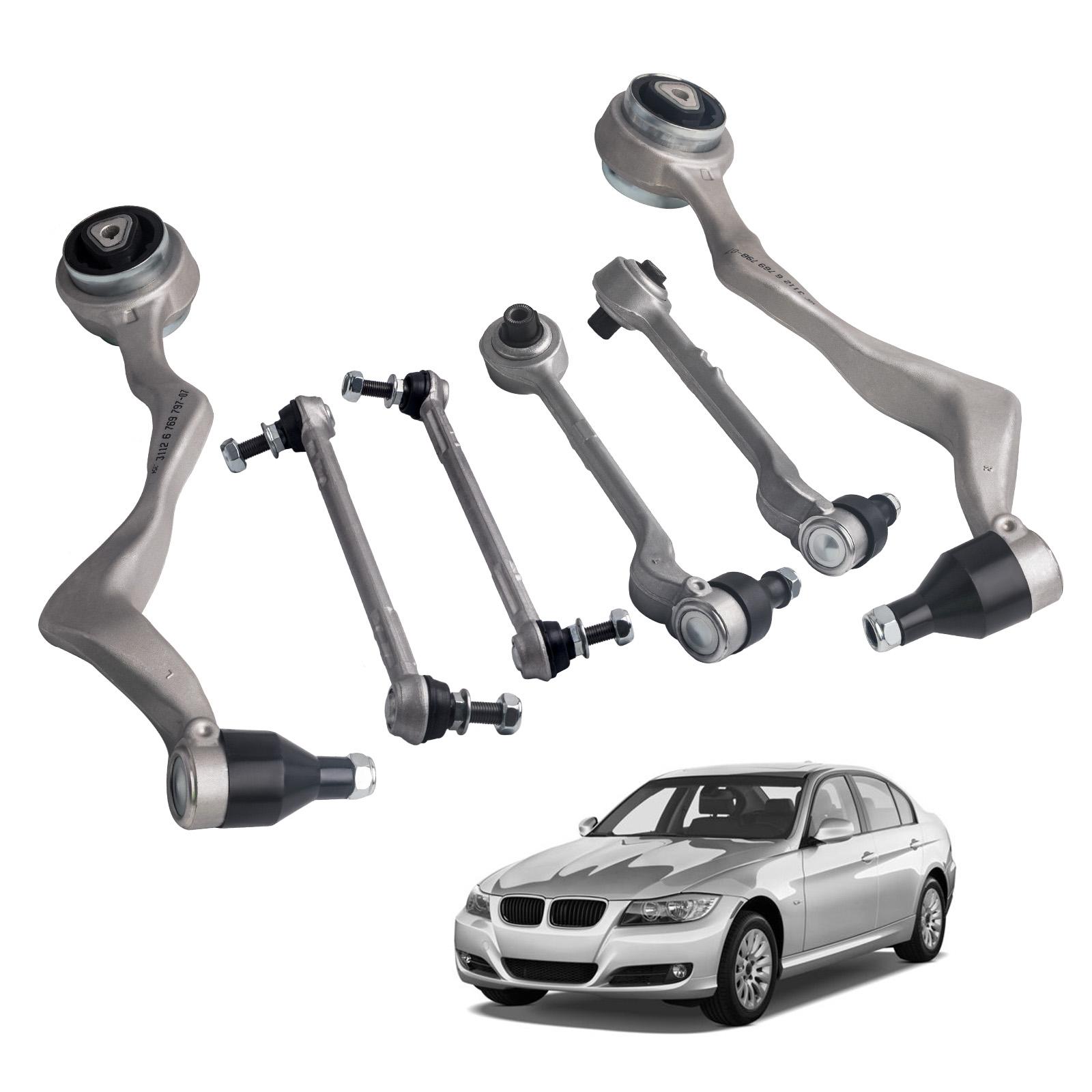 6Pcs Front Suspension Wishbone Control Arms