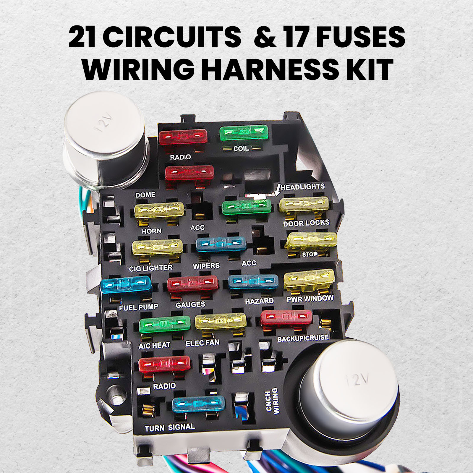 21 Circuit 17 Fuses Wiring Wire Harness
