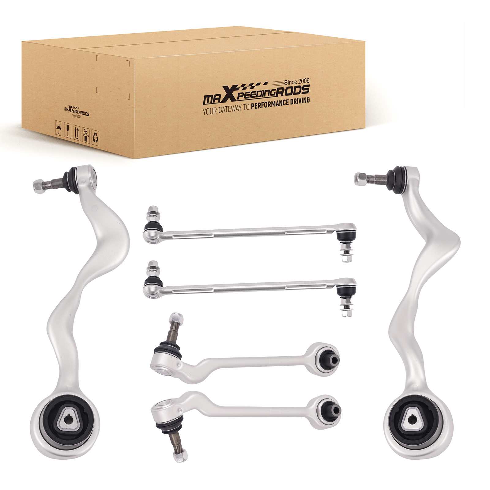 6Pcs Front Suspension Wishbone Control Arms